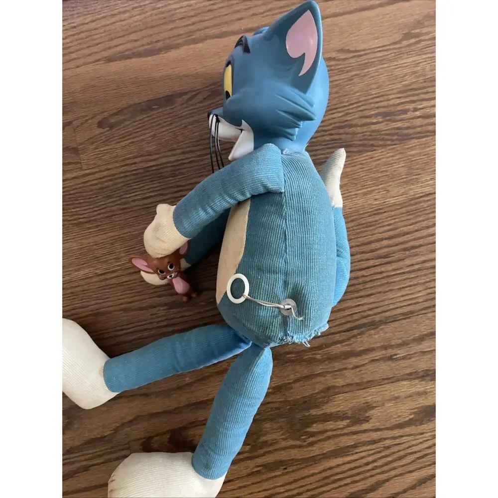 VTG 1965 Mattel Tom & Jerry Blue Corduroy Plush Doll: Non Talking, Has Stains